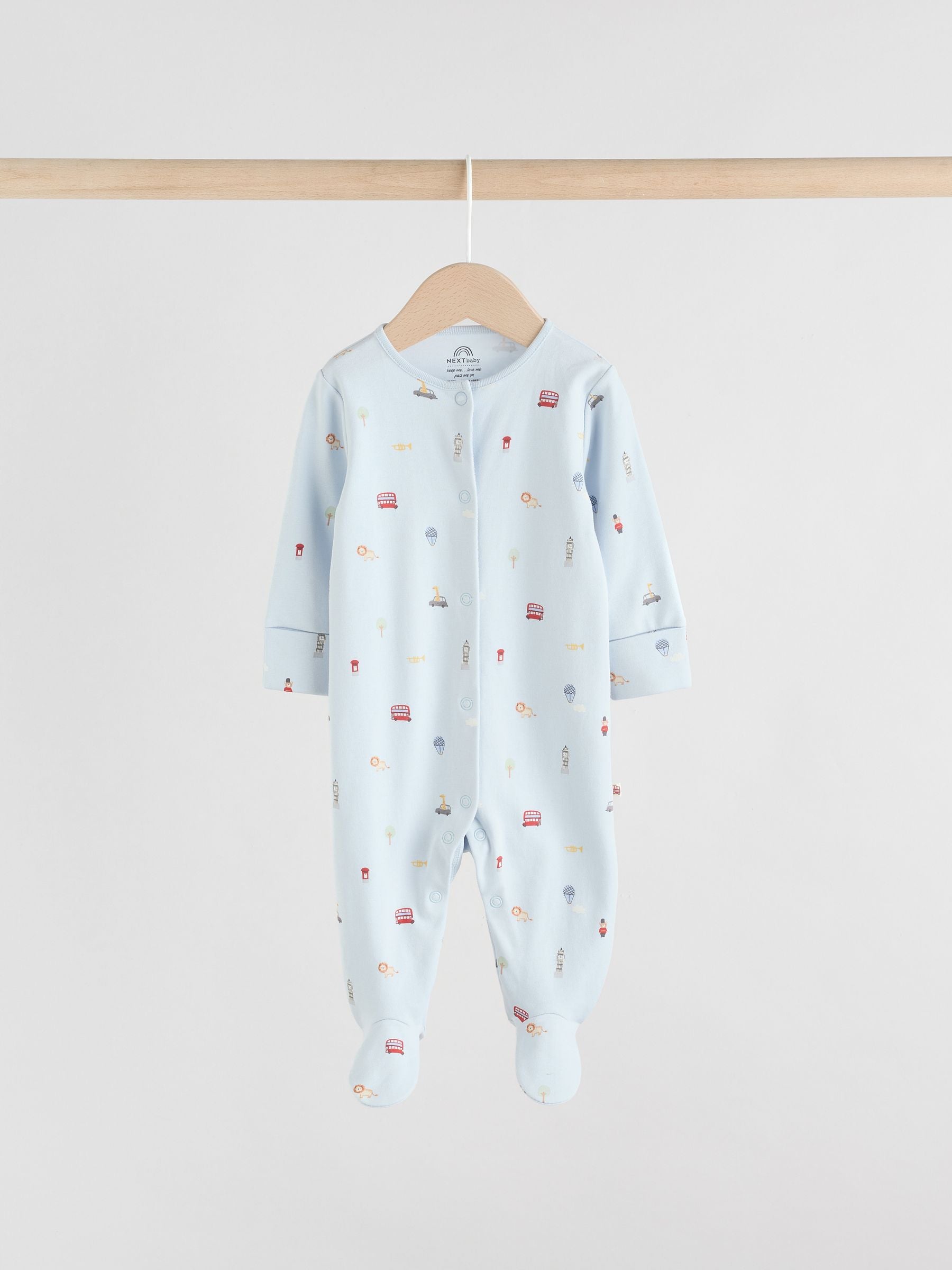 Blue London Baby Sleepsuits 3 Pack (0-2yrs) image 4