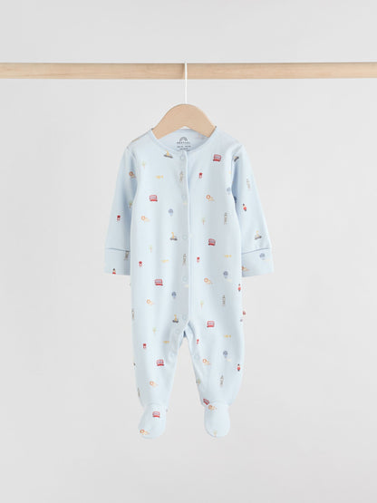 Blue London Baby Sleepsuits 3 Pack (0-2yrs) image 4