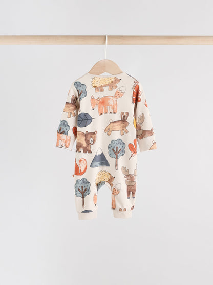 Multi 3 Pack Baby Sleepsuits (0-3yrs)