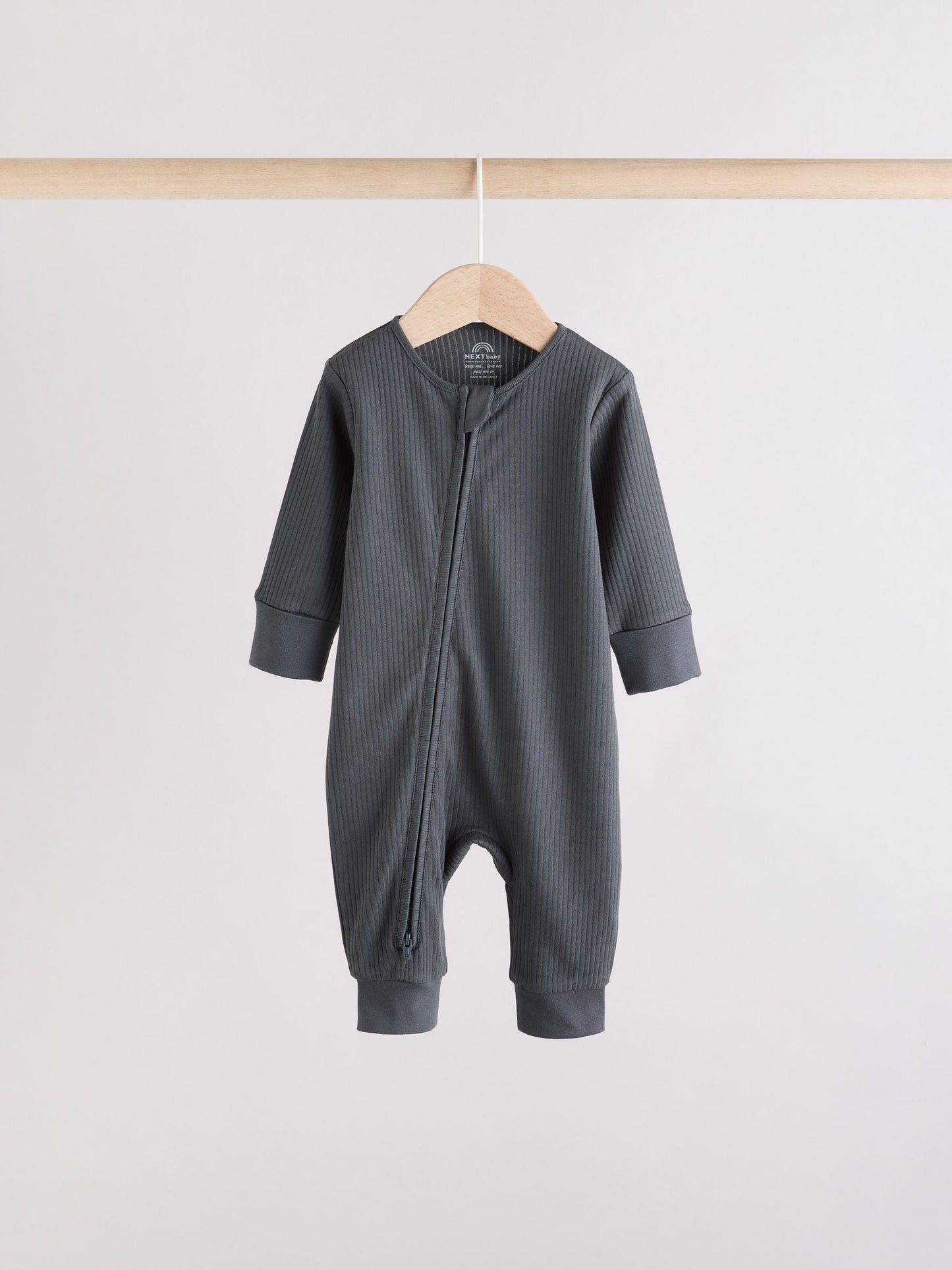 Brown Two Way Zip Baby Footless Sleepsuits 3 Pack (0mths-3yrs)