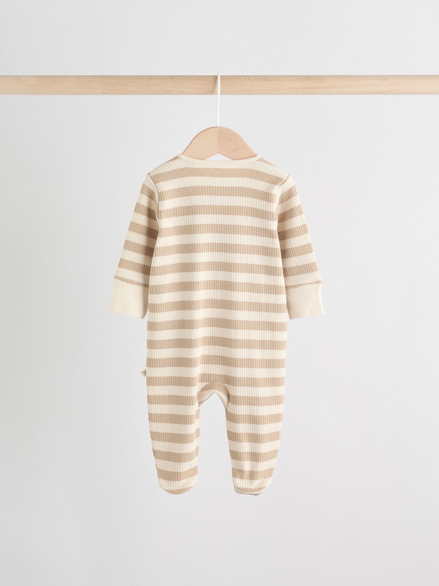Brown Bear Print Two Way Zip Baby Sleepsuits 4 Pack (0mths-2yrs) image 5