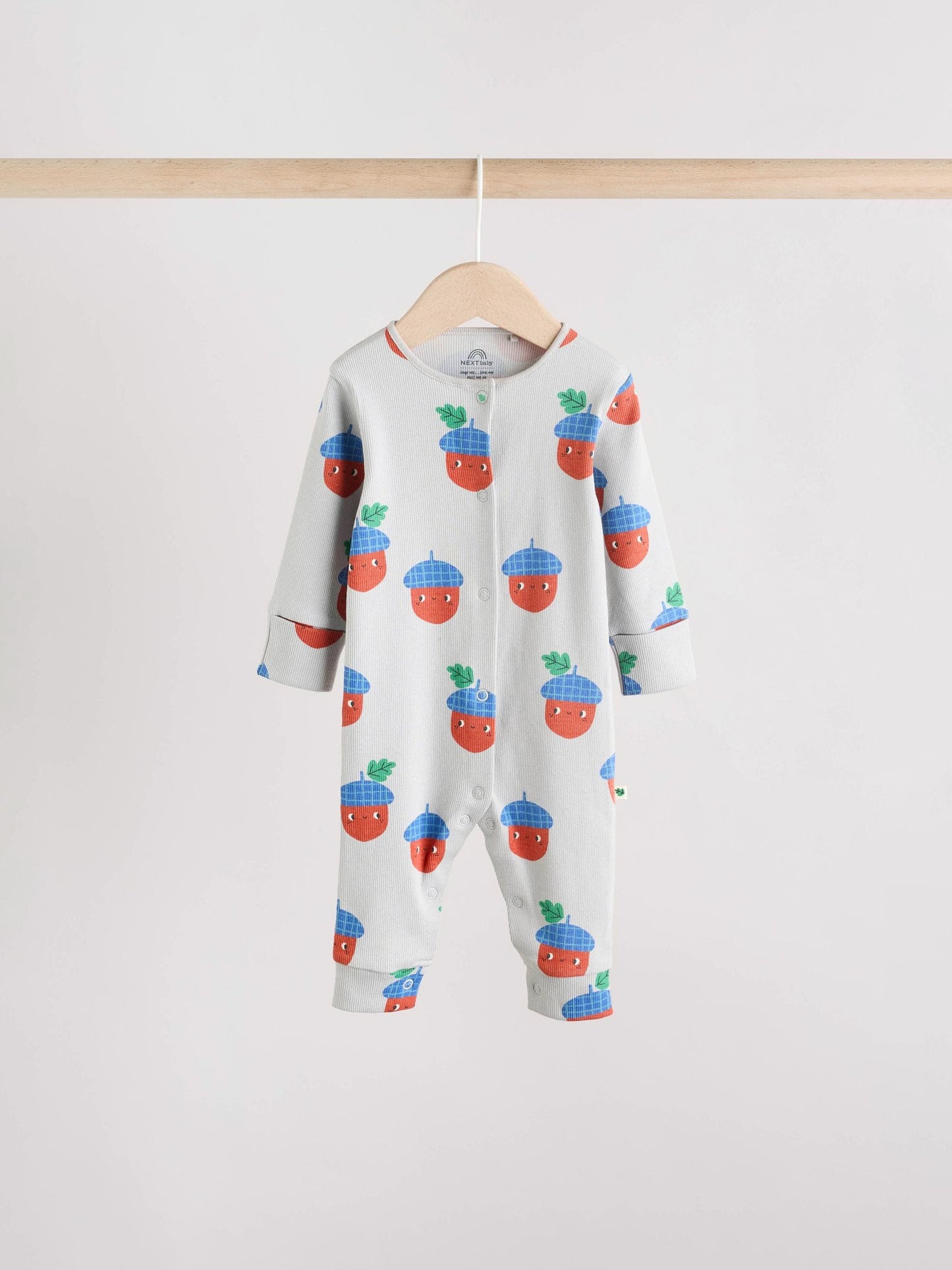 Green Autumn Pumpkin Baby Footless Sleepsuits 3 Pack (0mths-3yrs)