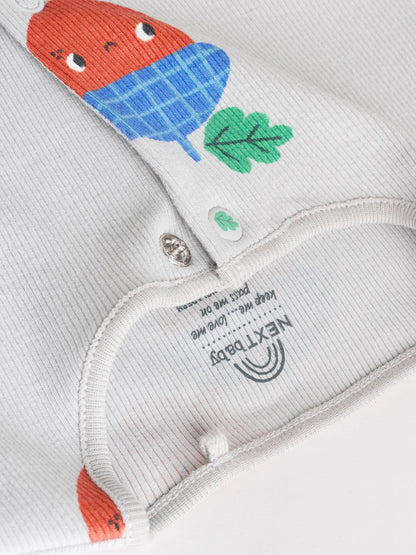 Green Autumn Pumpkin Baby Footless Sleepsuits 3 Pack (0mths-3yrs)