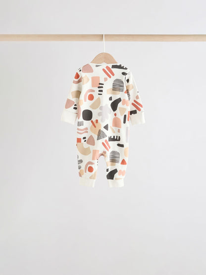 Brown 5 Pack Baby Two Way Zip Footless Sleepsuits (0mths-3yrs)