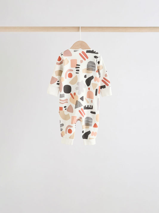 Brown 5 Pack Baby Two Way Zip Footless Sleepsuits (0mths-3yrs)