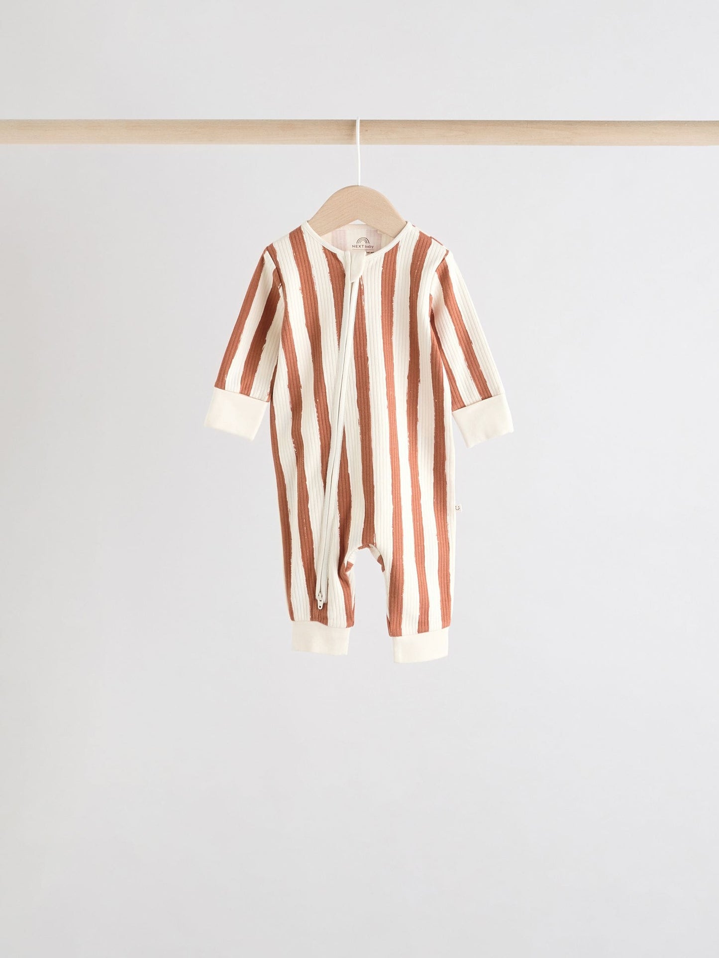 Brown 5 Pack Baby Two Way Zip Footless Sleepsuits (0mths-3yrs)