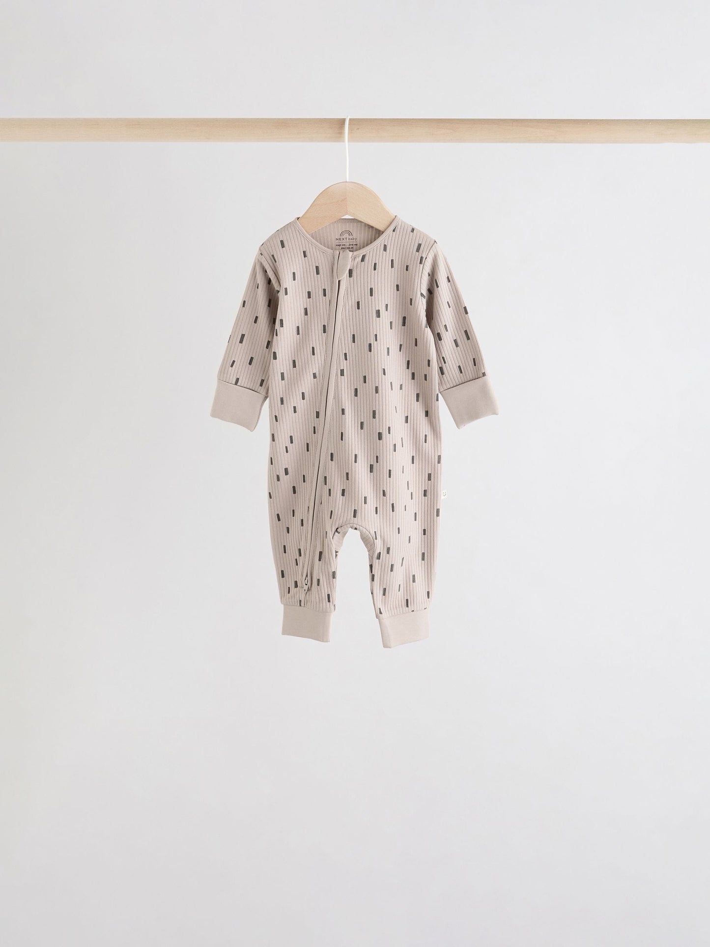 Brown 5 Pack Baby Two Way Zip Footless Sleepsuits (0mths-3yrs)