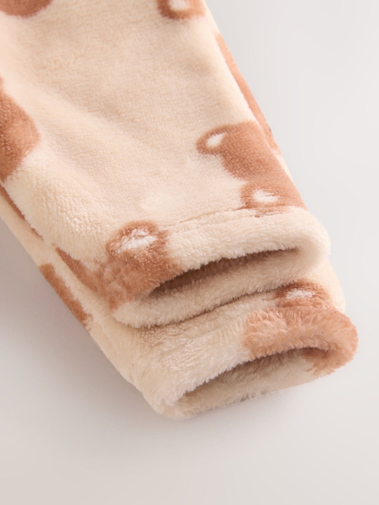 Brown Bear Fleece Baby Sleepsuit