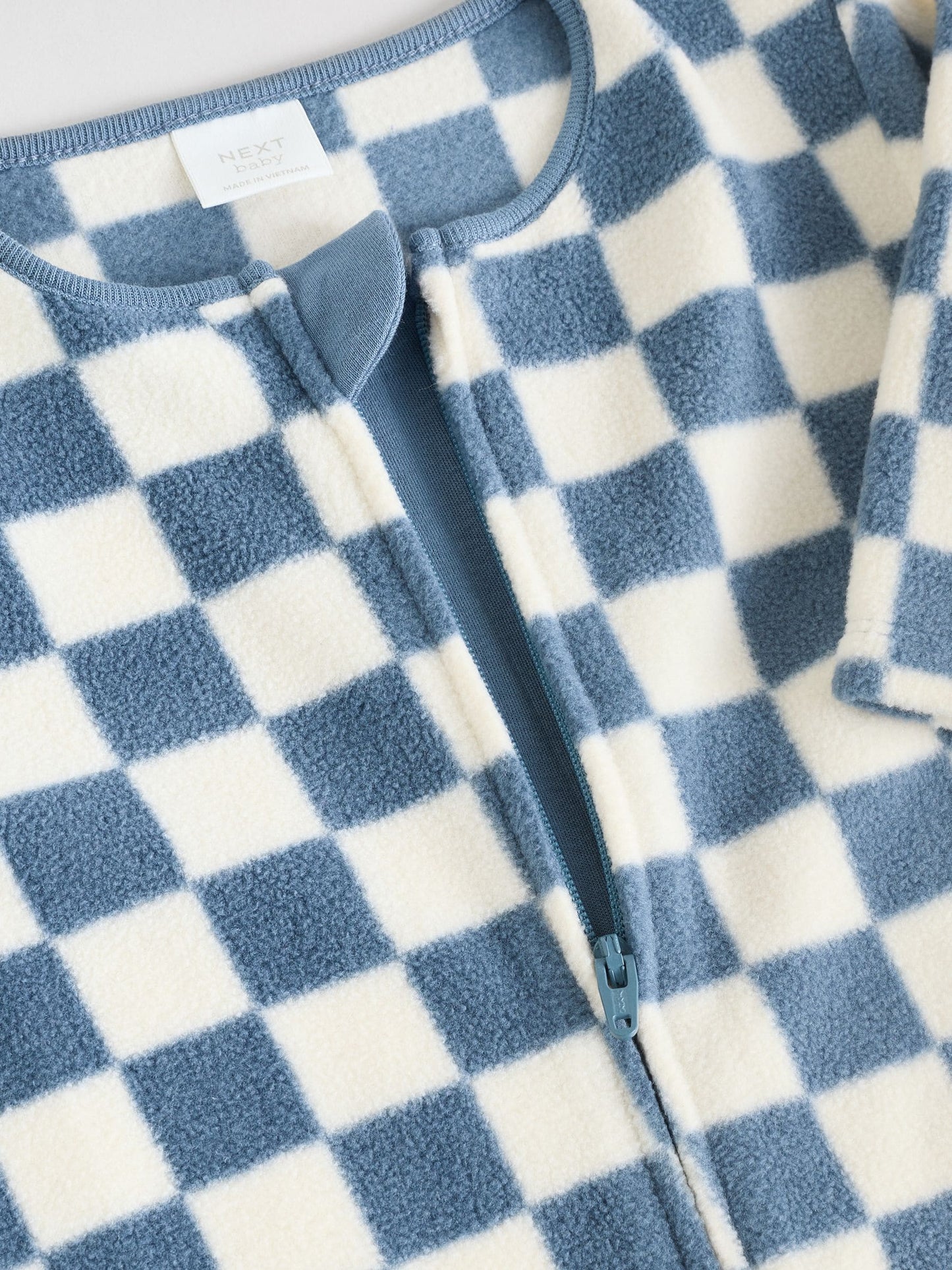 Blue Baby Micro Fleece Two Way Zip Sleepsuits 2 Pack