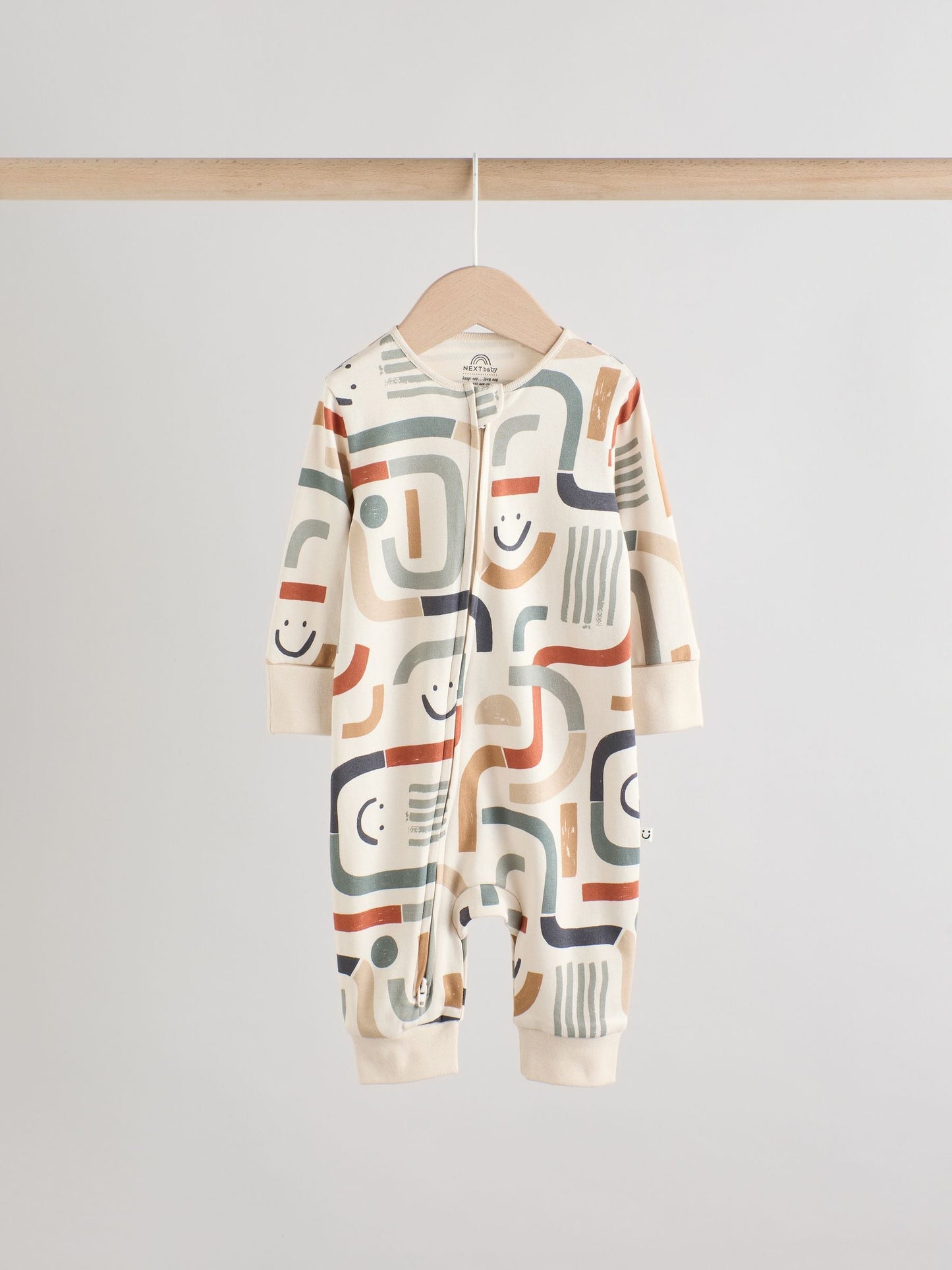 Olive Green 3 Pack Baby Sleepsuits (0-3yrs)