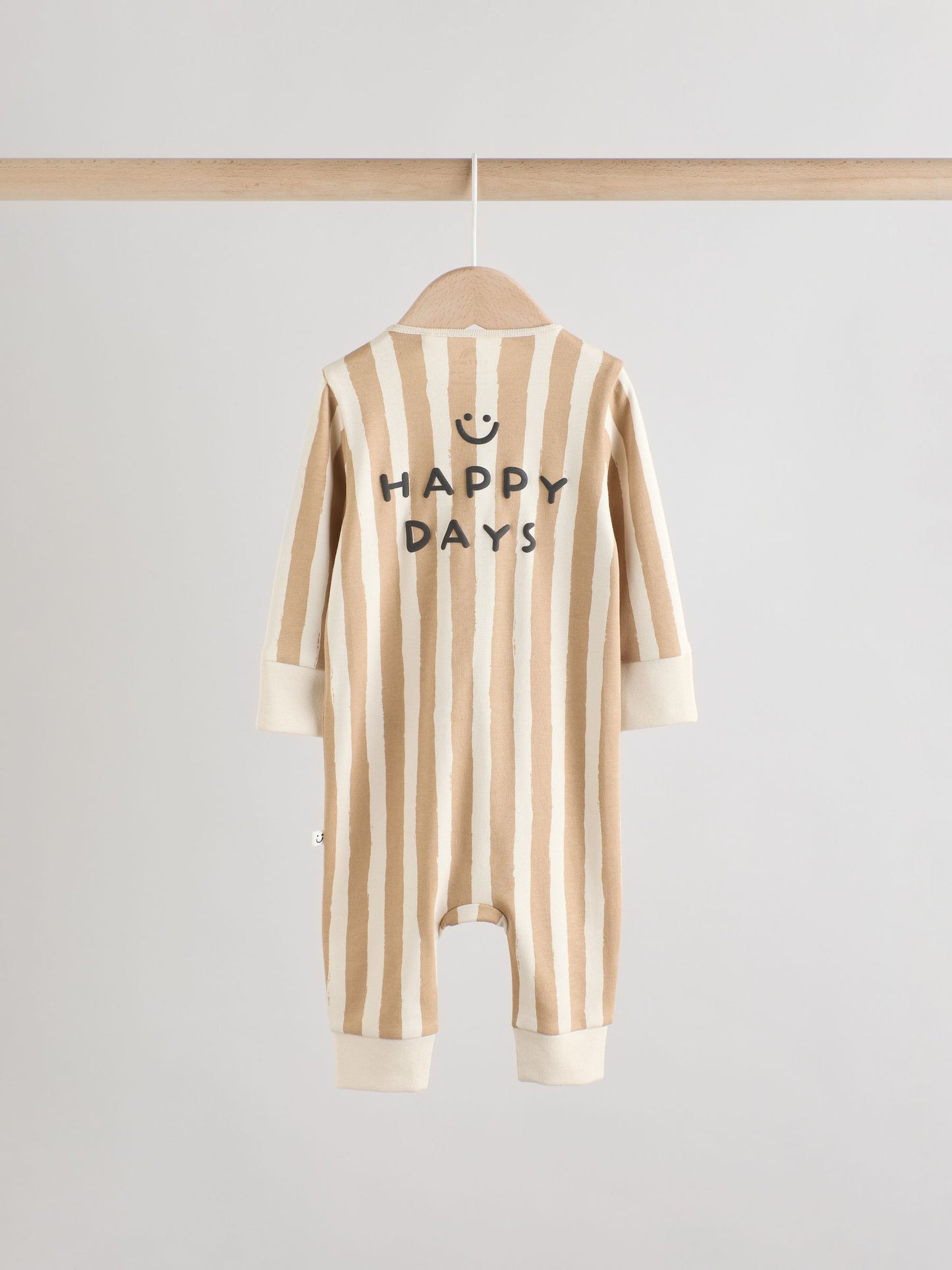 Olive Green 3 Pack Baby Sleepsuits (0mths-3yrs) image 6