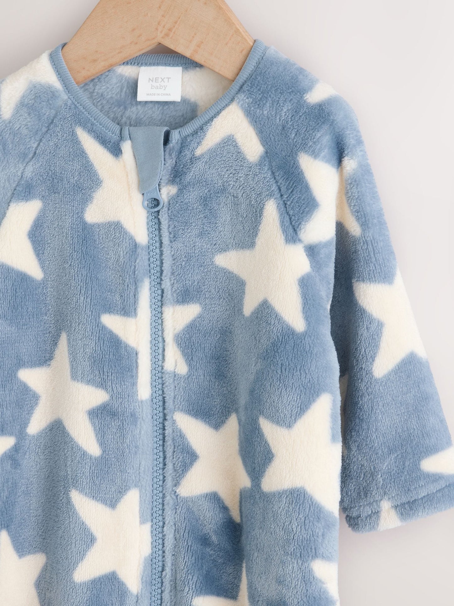 Blue Star Fleece Baby Sleepsuit