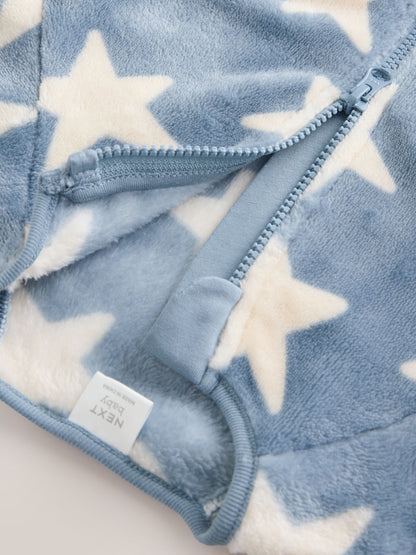 Blue Star Fleece Baby Sleepsuit