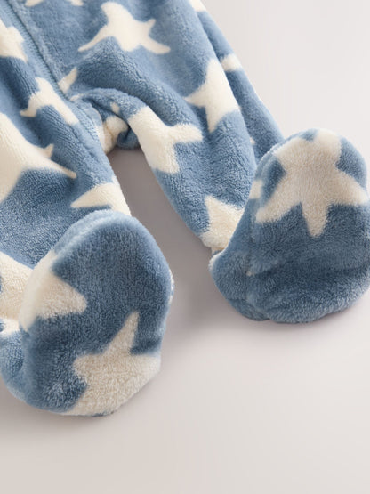 Blue Star Fleece Baby Sleepsuit