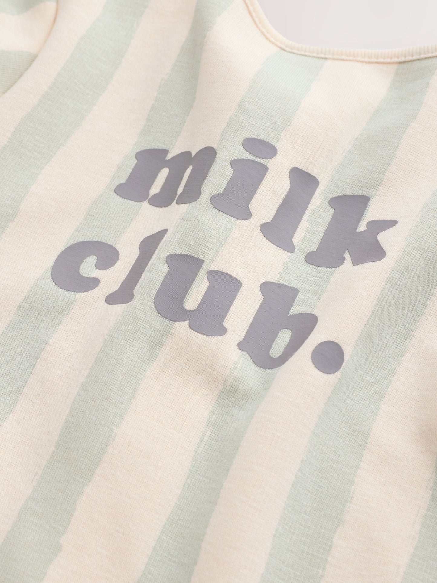 Sage Green Milk Club Baby Fleece Lined Sleepsuit