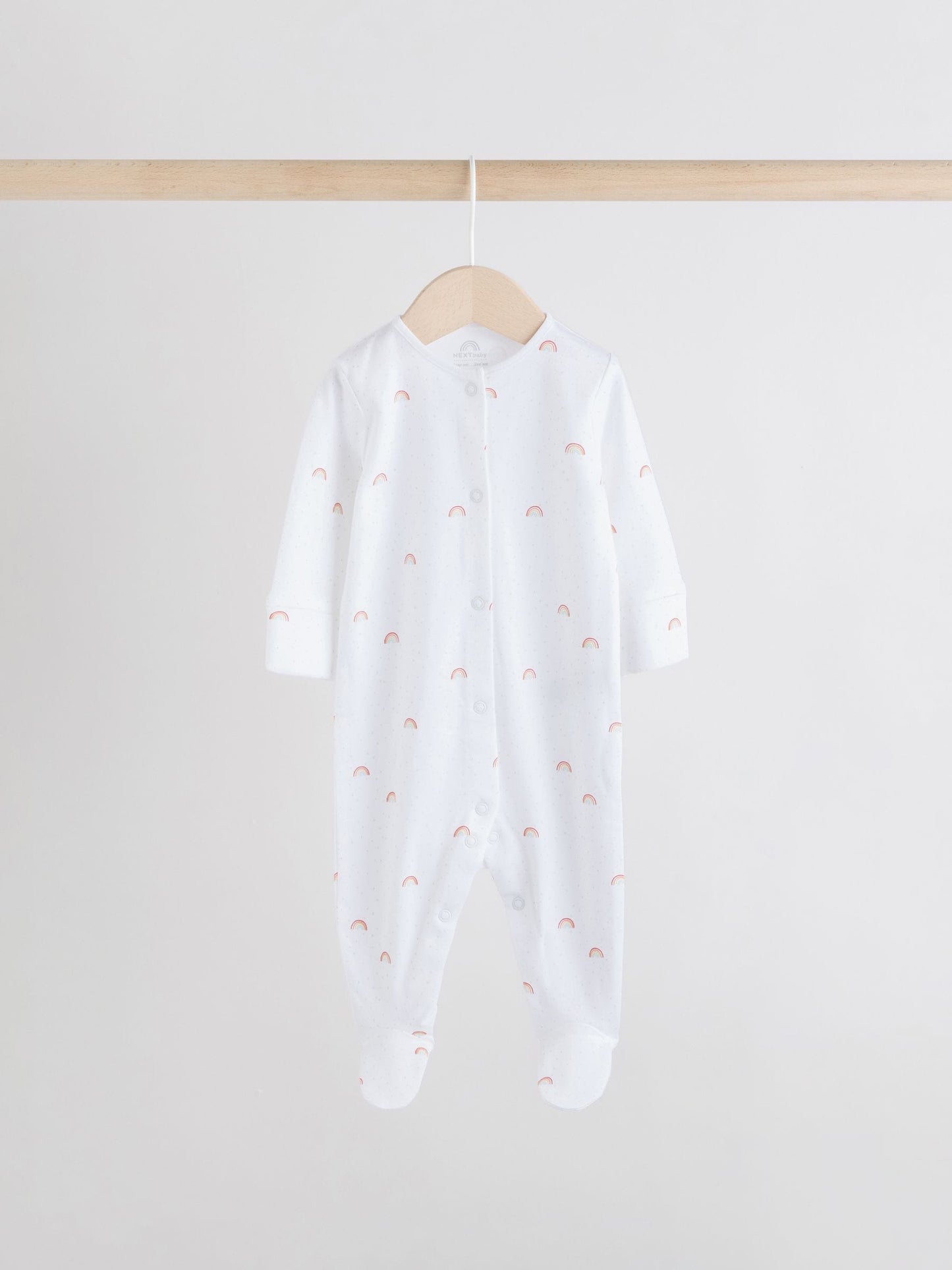 White 4 Pack Popper Baby Sleepsuits (0-2yrs) image 7