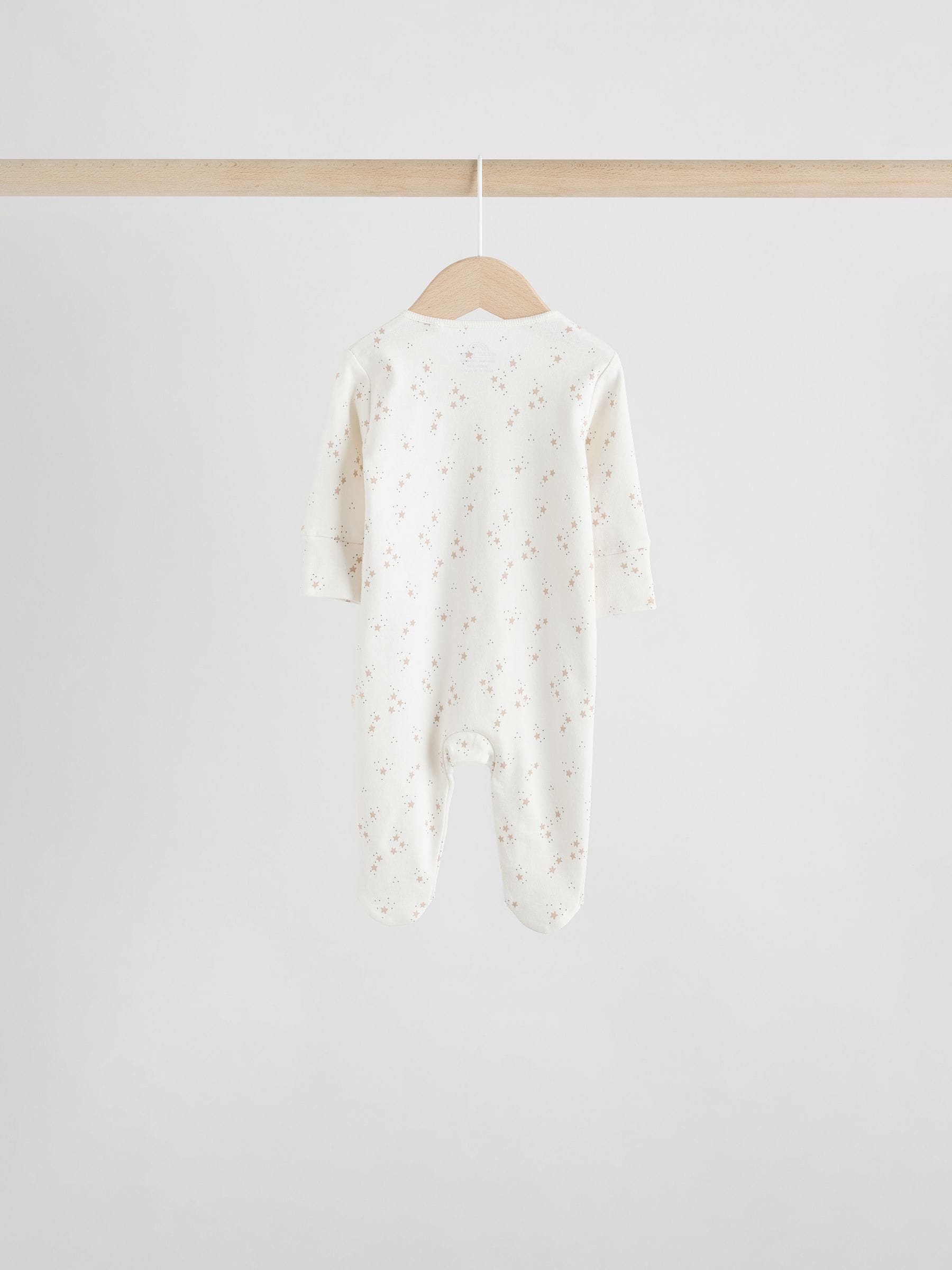Neutral 7 Pack Two Way Zip Baby Sleepsuits (0-2yrs) image 4