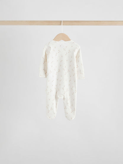 Neutral 7 Pack Two Way Zip Baby Sleepsuits (0-2yrs) image 4