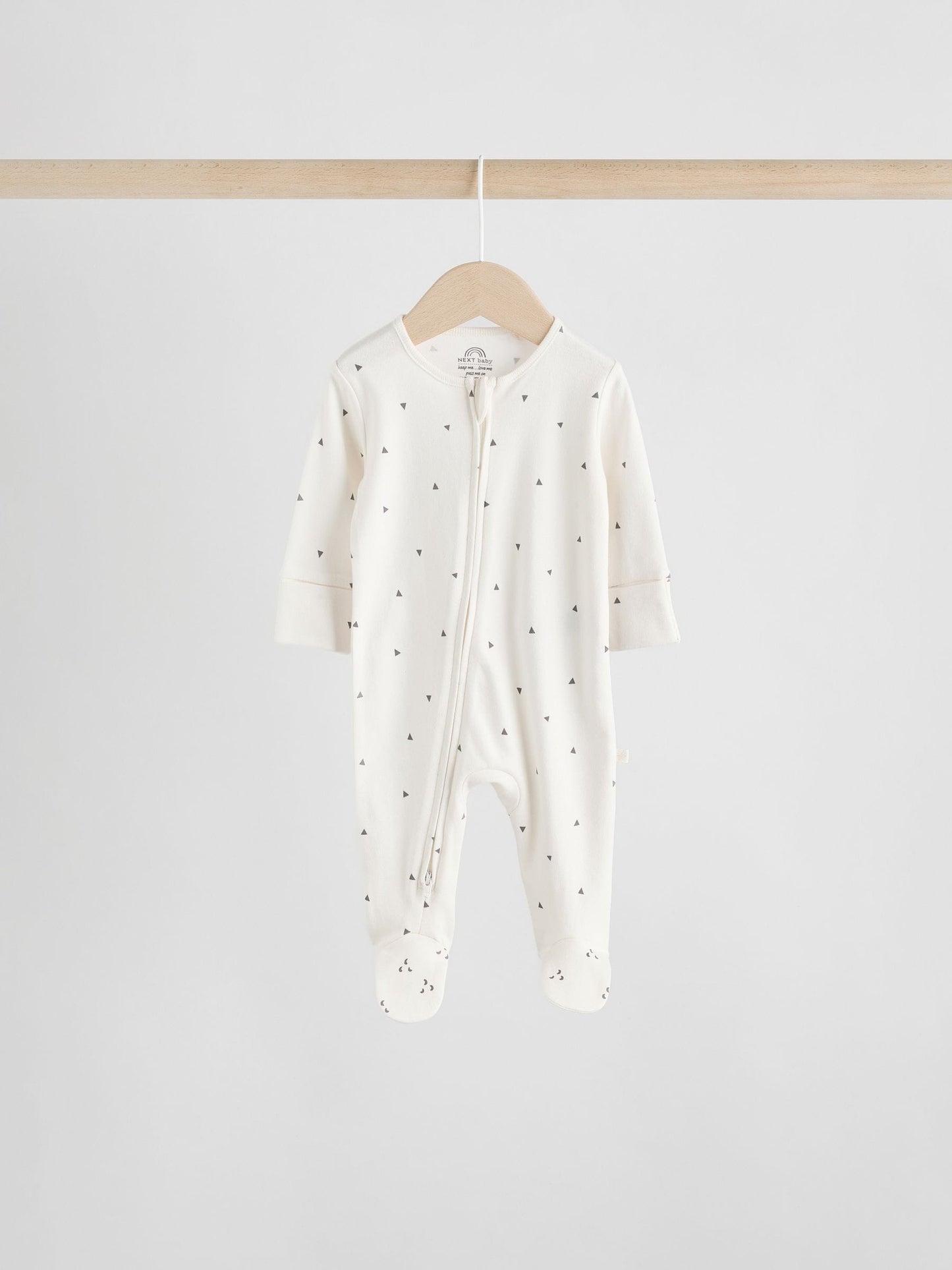 Neutral 7 Pack Two Way Zip Baby Sleepsuits (0-2yrs) image 6