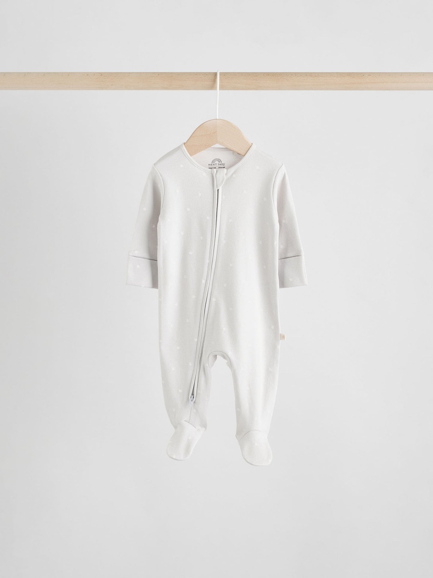 Neutral 7 Pack Two Way Zip Baby Sleepsuits (0-2yrs) image 7