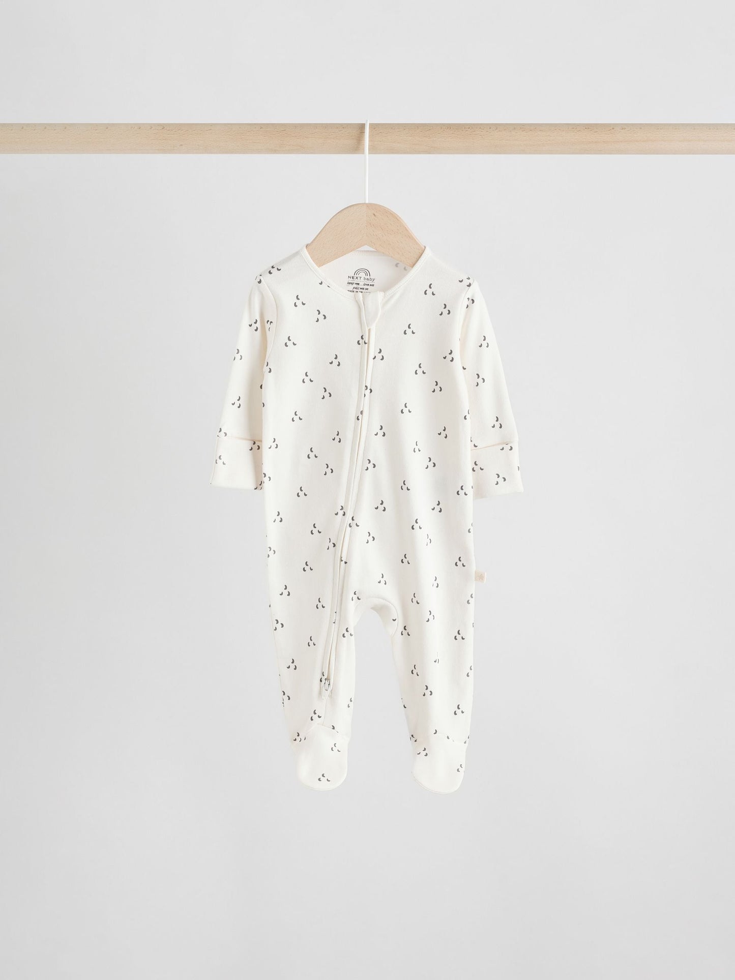 Neutral 7 Pack Two Way Zip Baby Sleepsuits (0-2yrs) image 8
