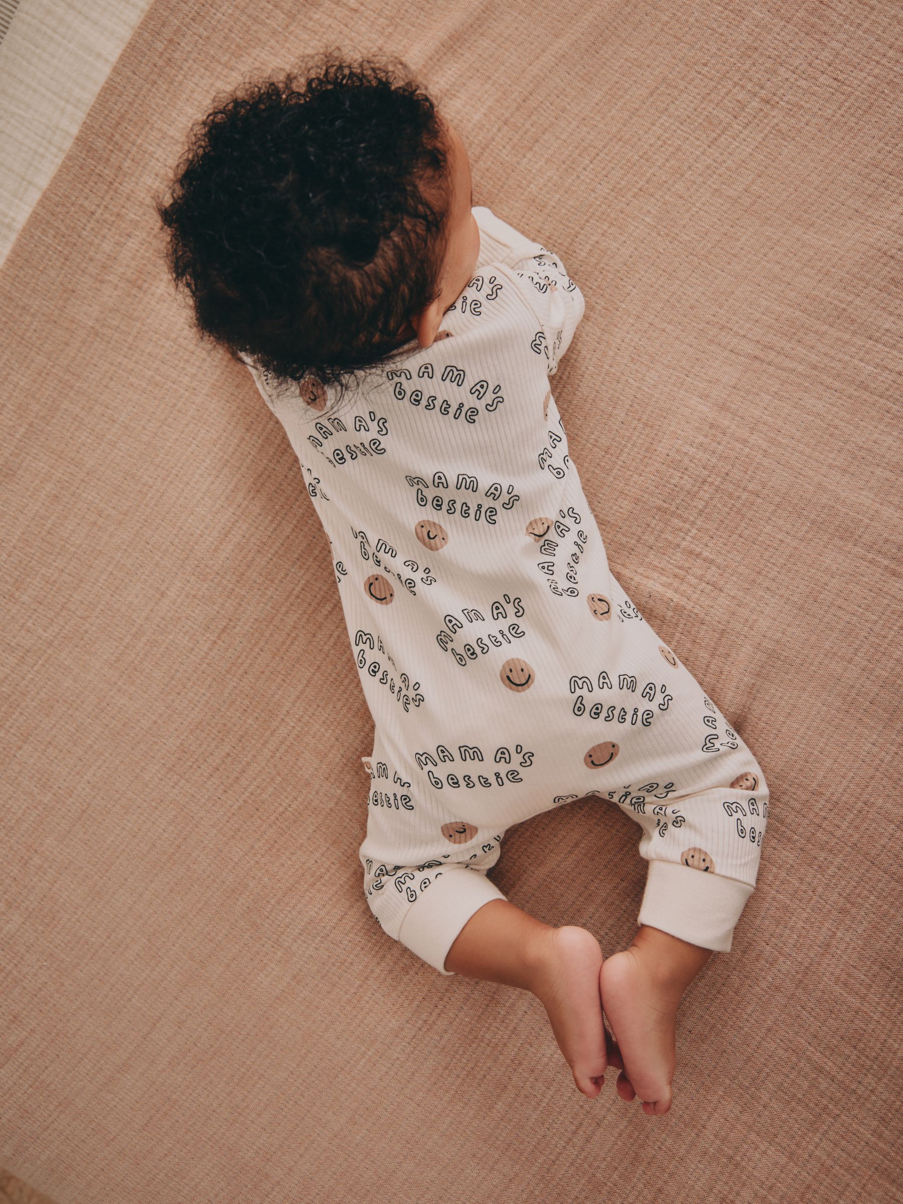Cream Family Two Way Zip Footless Baby Sleepsuit (0-18mths) image 7