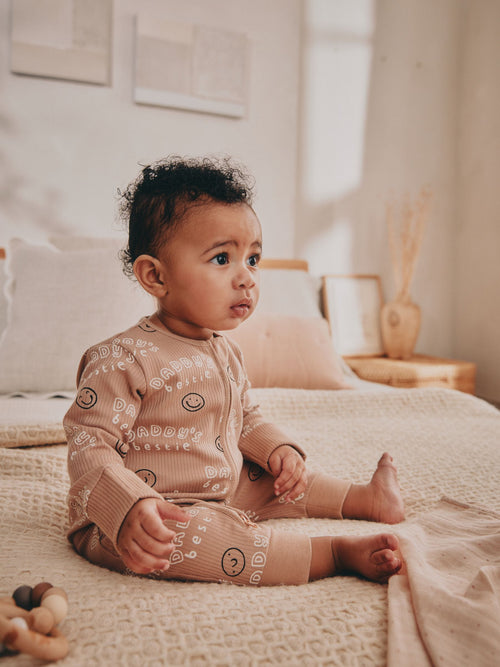 Neutral Family Two Way Zip Footless Baby Sleepsuit (0-18mths) image 1