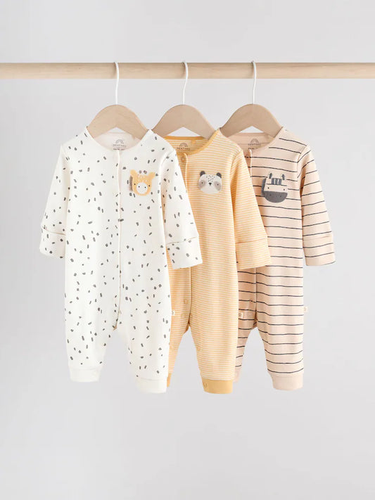 Neutral Baby Footless Character Sleepsuits 3 Pack (0mths-3yrs)