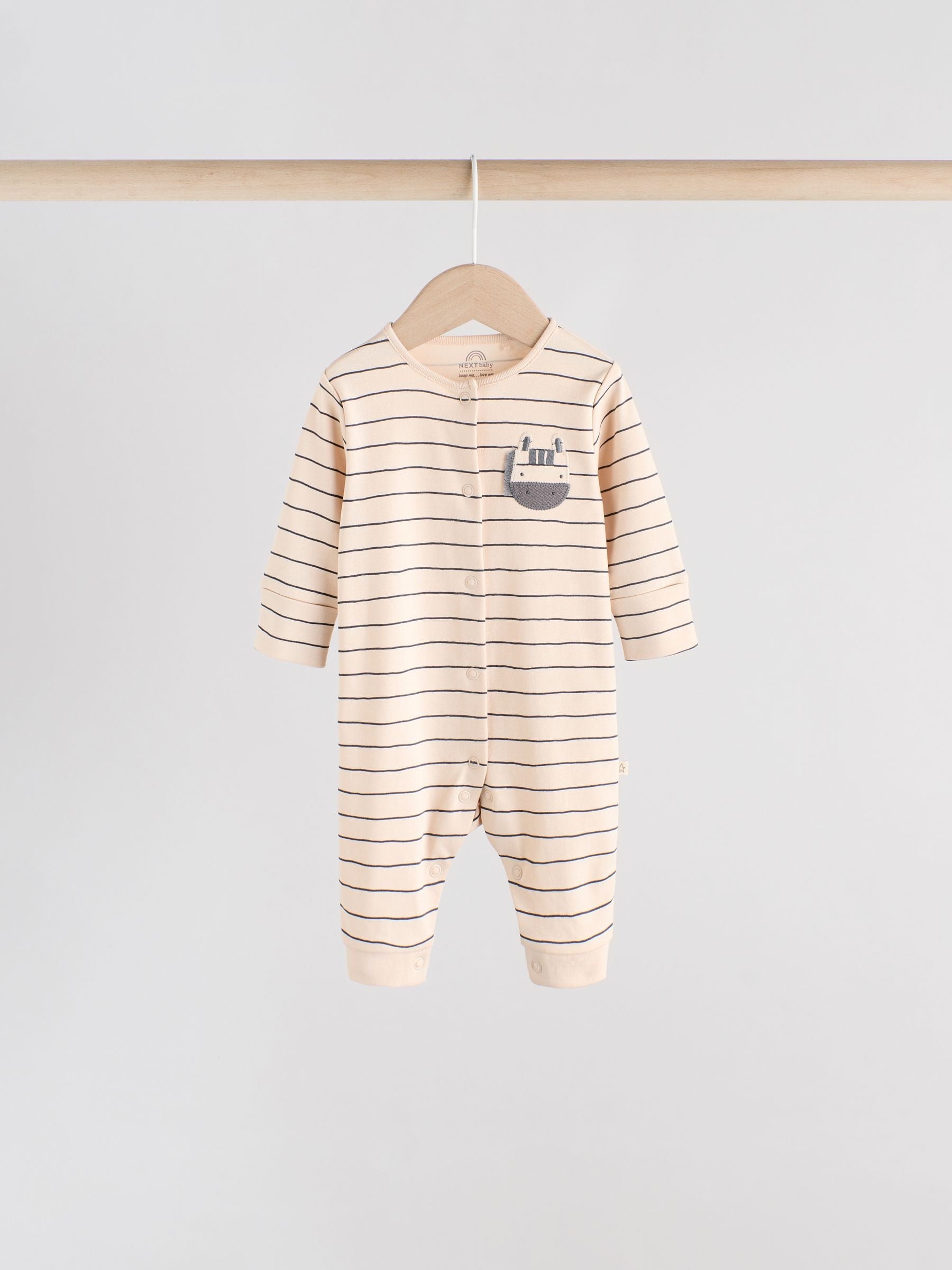 Neutral Baby Footless Character Sleepsuits 3 Pack (0mths-3yrs) image 4