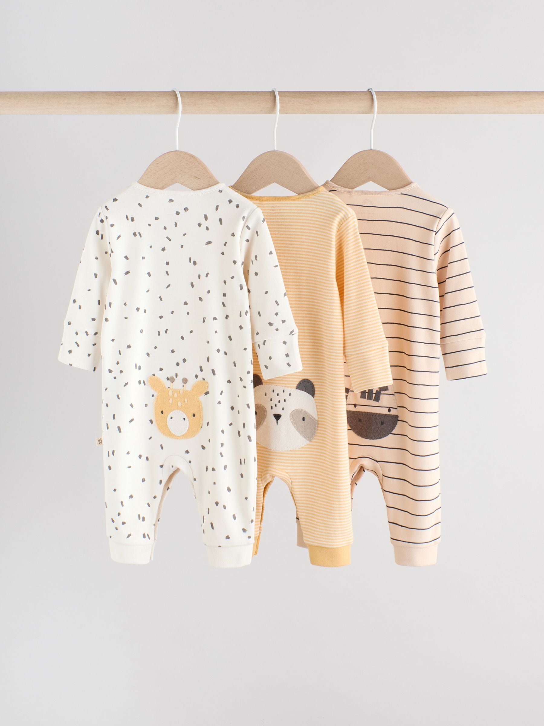 Neutral Baby Footless Character Sleepsuits 3 Pack (0mths-3yrs) image 5