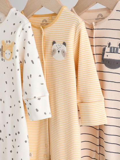 Neutral Baby Footless Character Sleepsuits 3 Pack (0mths-3yrs) image 7