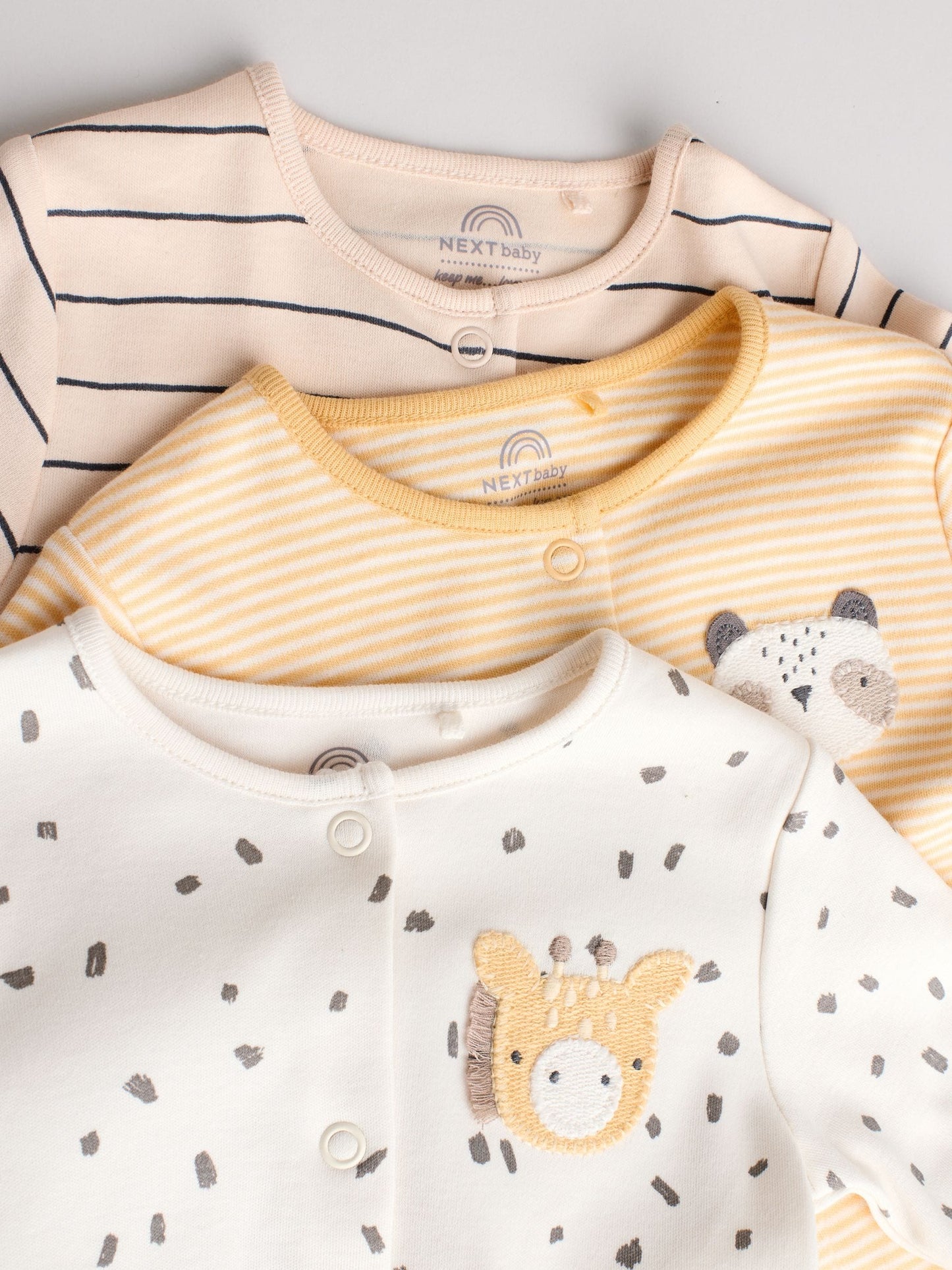 Neutral Baby Footless Character Sleepsuits 3 Pack (0mths-3yrs) image 8
