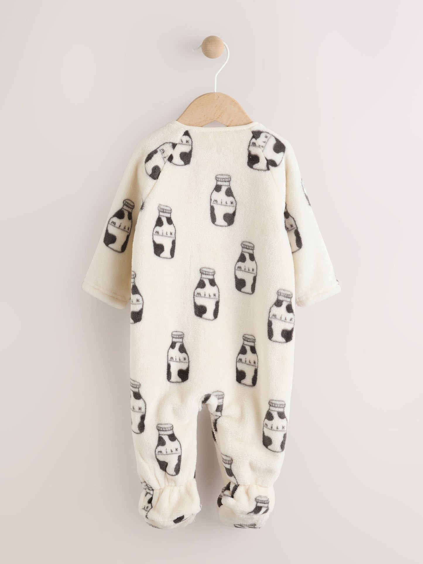 White Fleece Baby Sleepsuit