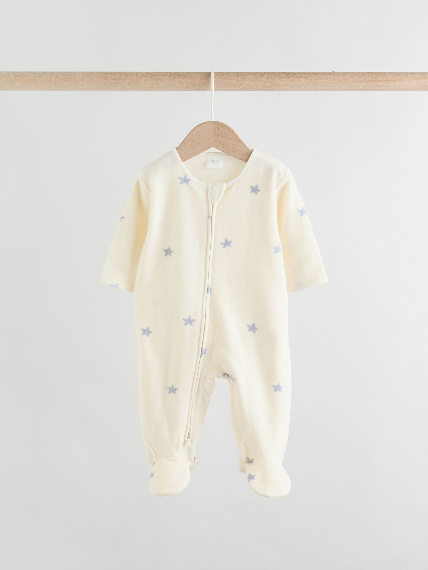 Neutral Baby Micro Fleece Two Way Zip Sleepsuits 2 Pack image 3