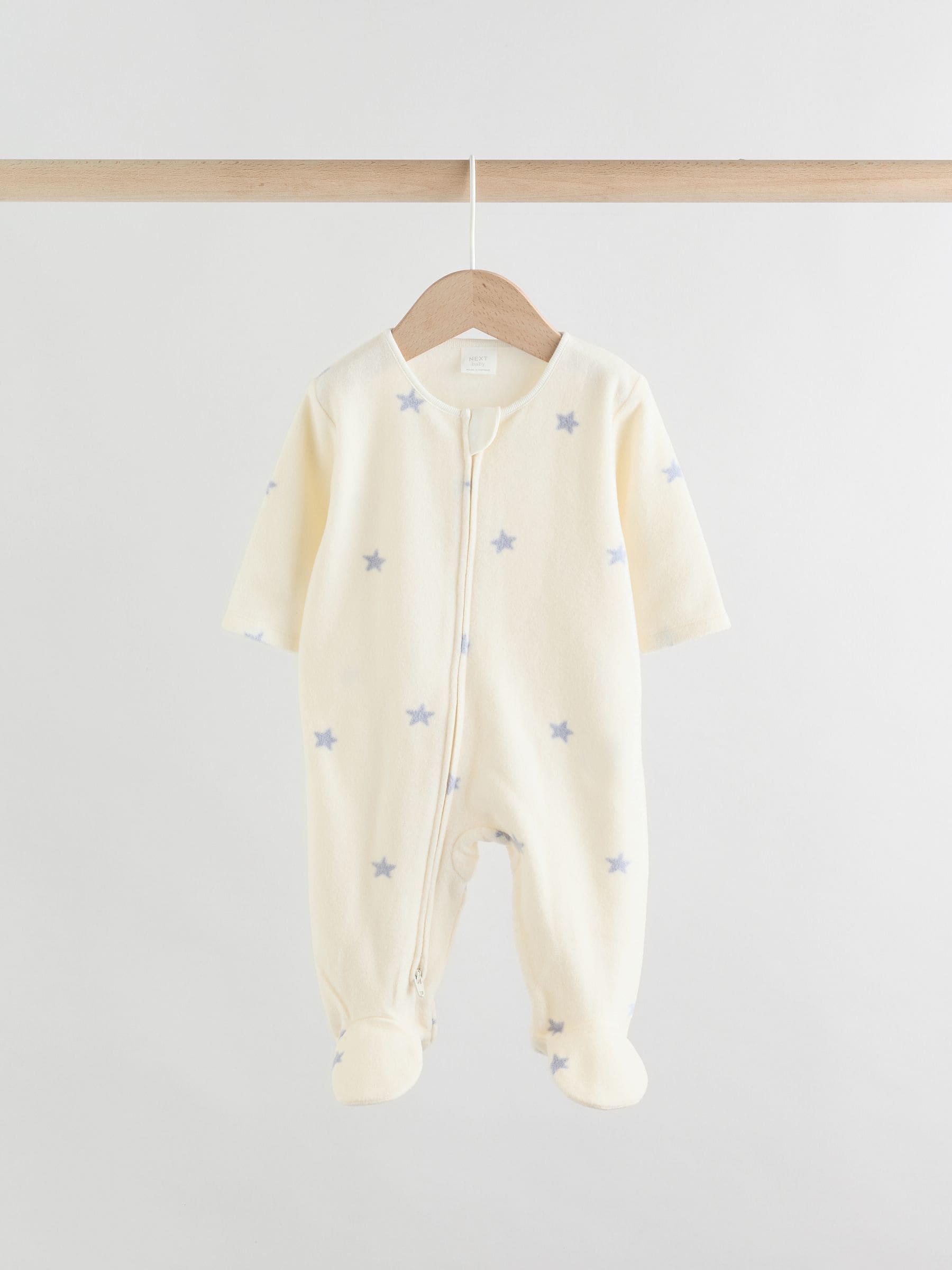 Neutral Baby Micro Fleece Two Way Zip Sleepsuits 2 Pack image 3