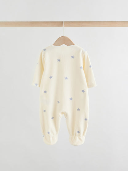 Neutral Baby Micro Fleece Two Way Zip Sleepsuits 2 Pack