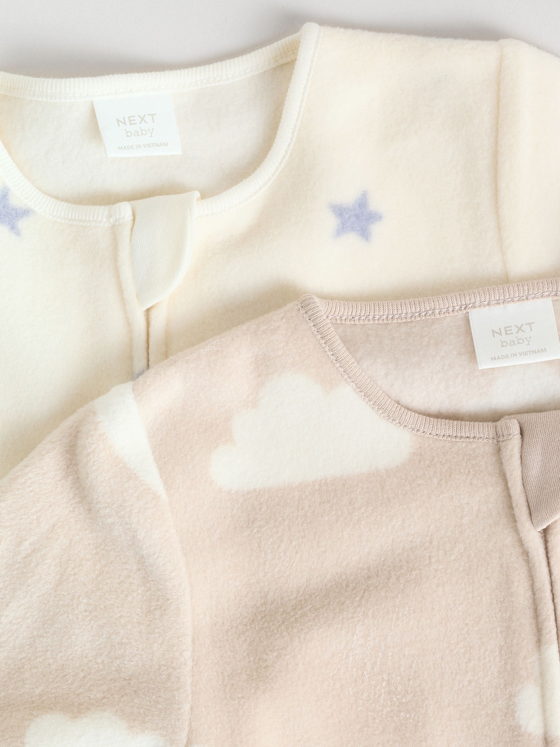 Neutral Baby Micro Fleece Two Way Zip Sleepsuits 2 Pack image 7