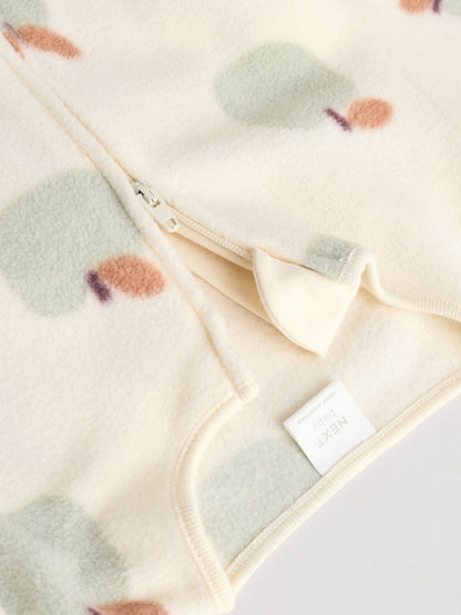 Sage Green Baby Micro Fleece Two Way Zip Sleepsuits 2 Pack