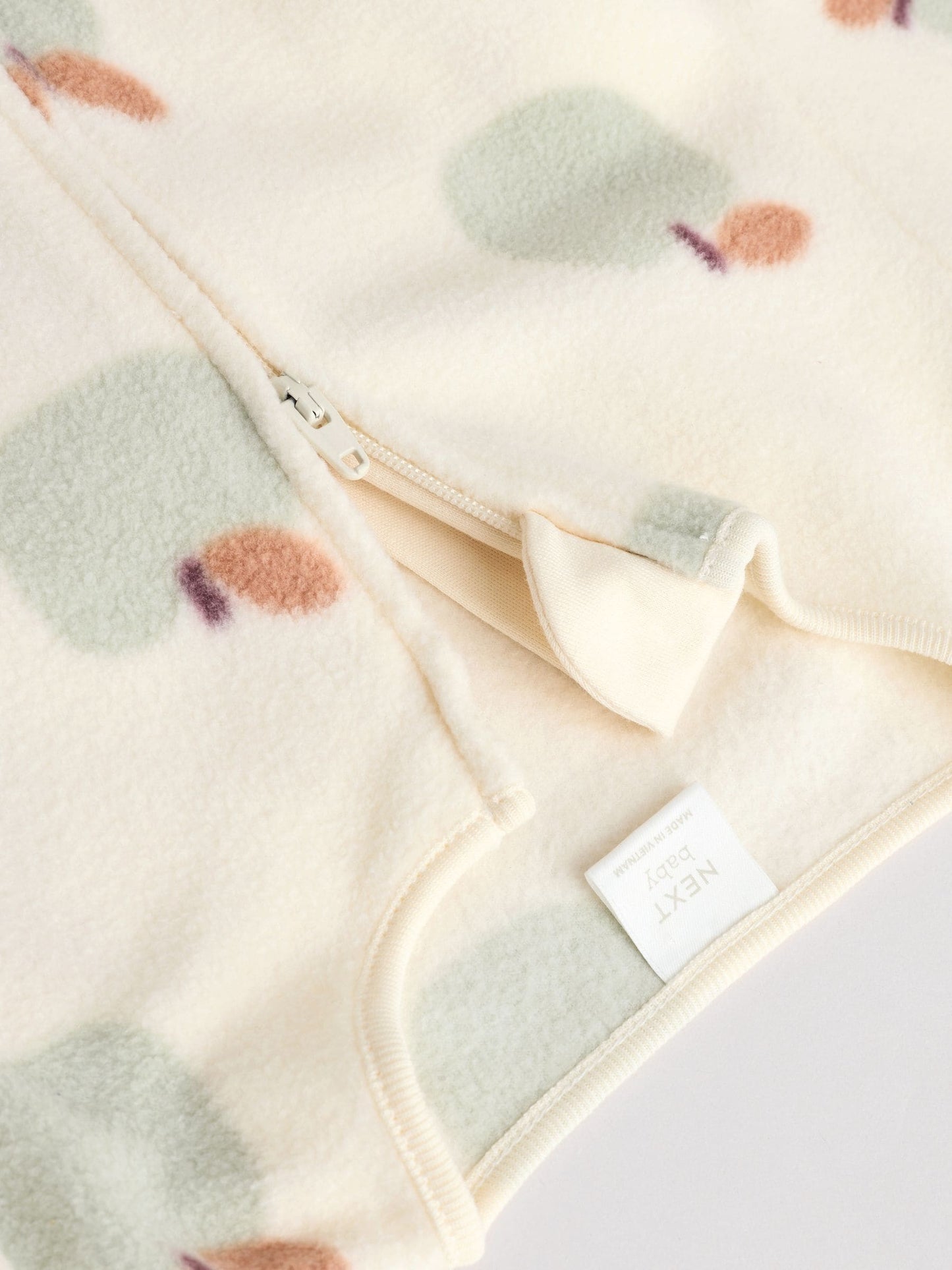 Sage Green Apple Baby Micro Fleece Two Way Zip Sleepsuits 2 Pack image 8