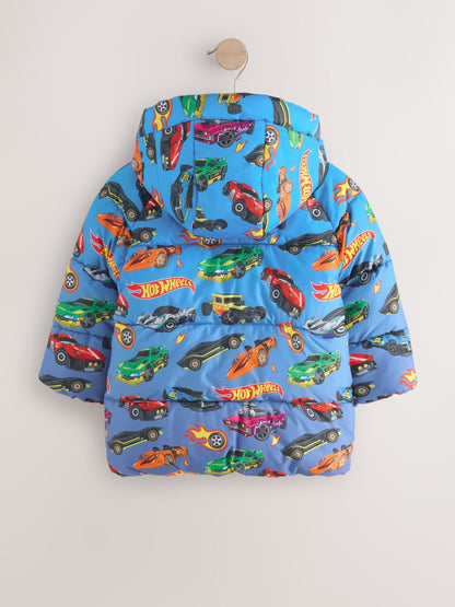 Blue Hotwheels Padded Shower Resistant Coat (3mths-7yrs)