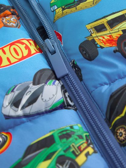 Blue Hotwheels Padded Shower Resistant Coat (3mths-7yrs)