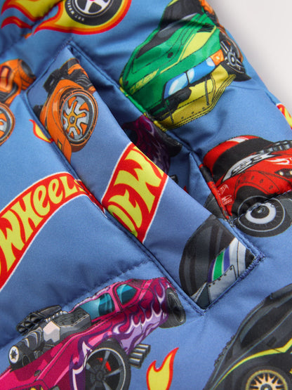 Blue Hotwheels Padded Shower Resistant Coat (3mths-7yrs)