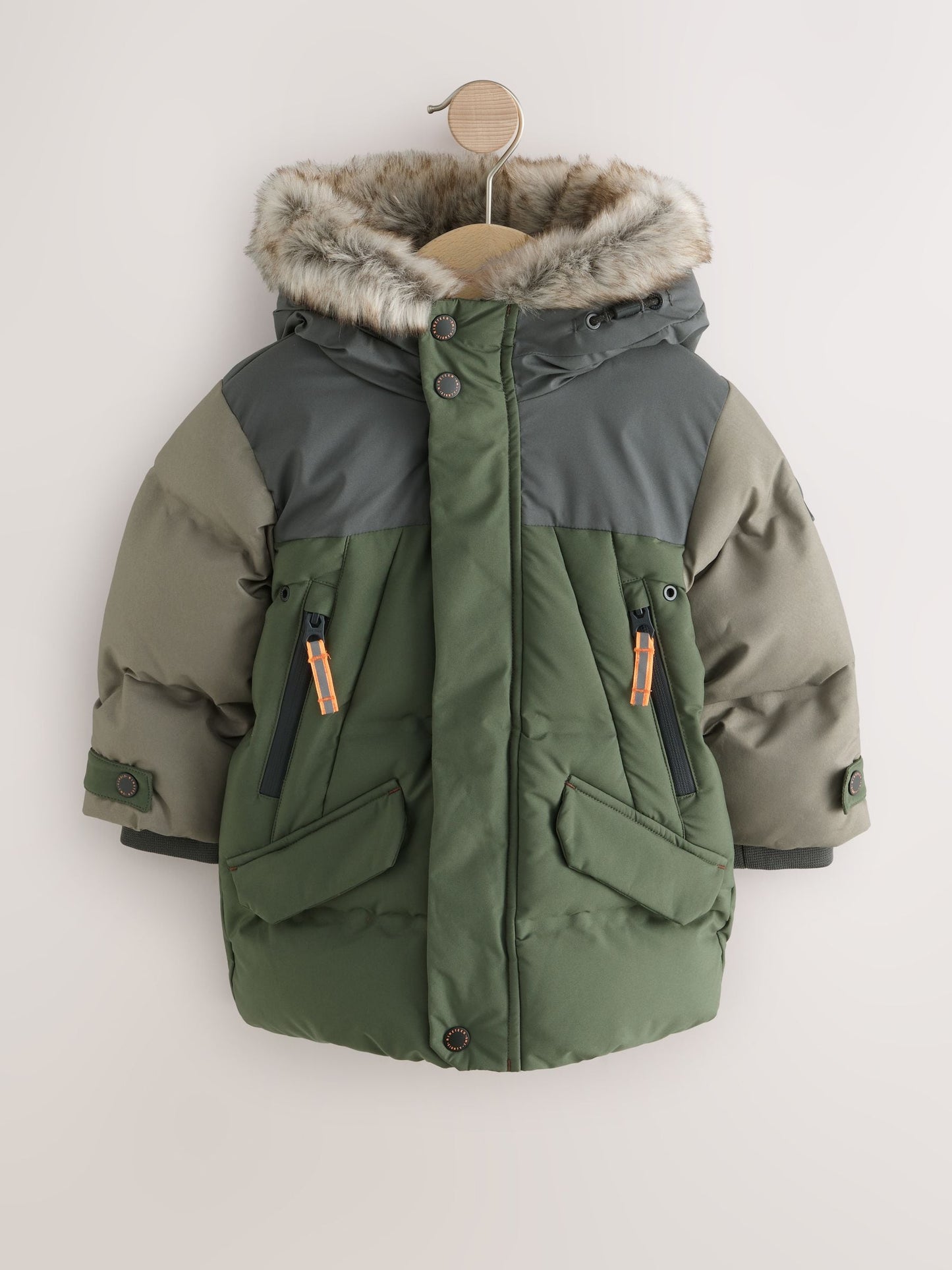 Green Waterproof Warm Padded Coat (12mths-10yrs)