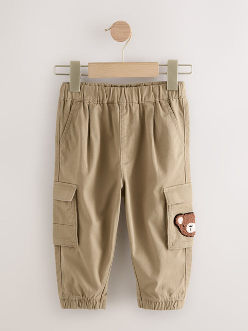 Tan Brown Bear Regular Fit Cargo Trousers (3mths-7yrs) image 1