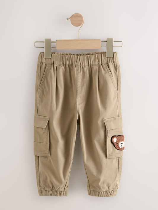 Tan Brown Bear Regular Fit Cargo Trousers (3mths-7yrs) image 1