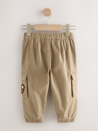 Tan Brown Bear Regular Fit Cargo Trousers (3mths-7yrs) image 2