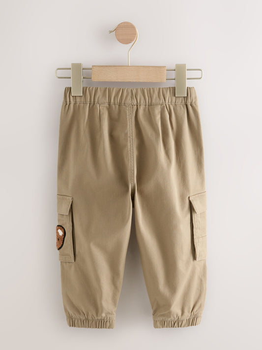 Tan Brown Bear Regular Fit Cargo Trousers (3mths-7yrs) image 2