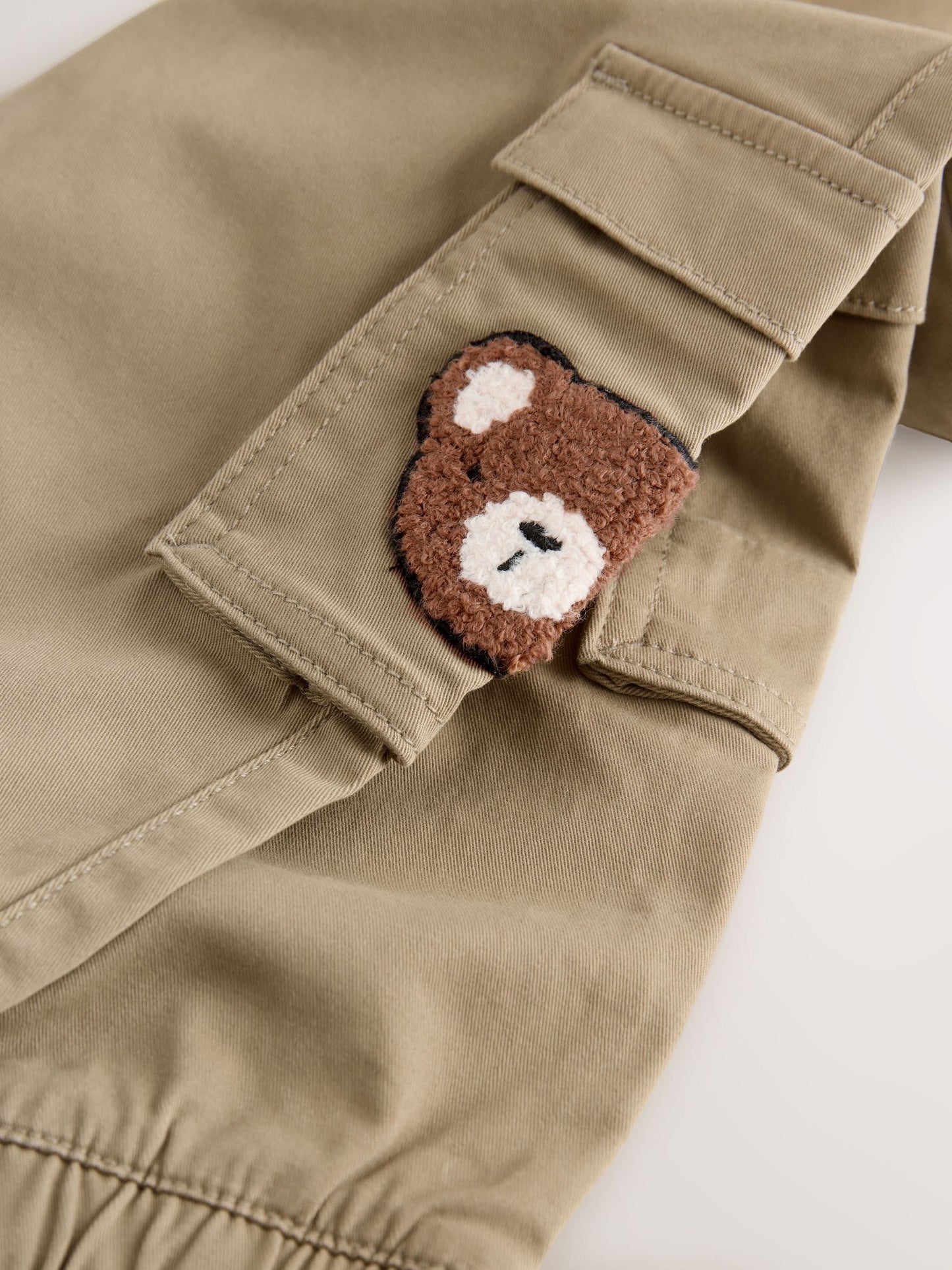Tan Brown Bear Regular Fit Cargo Trousers (3mths-7yrs) image 3