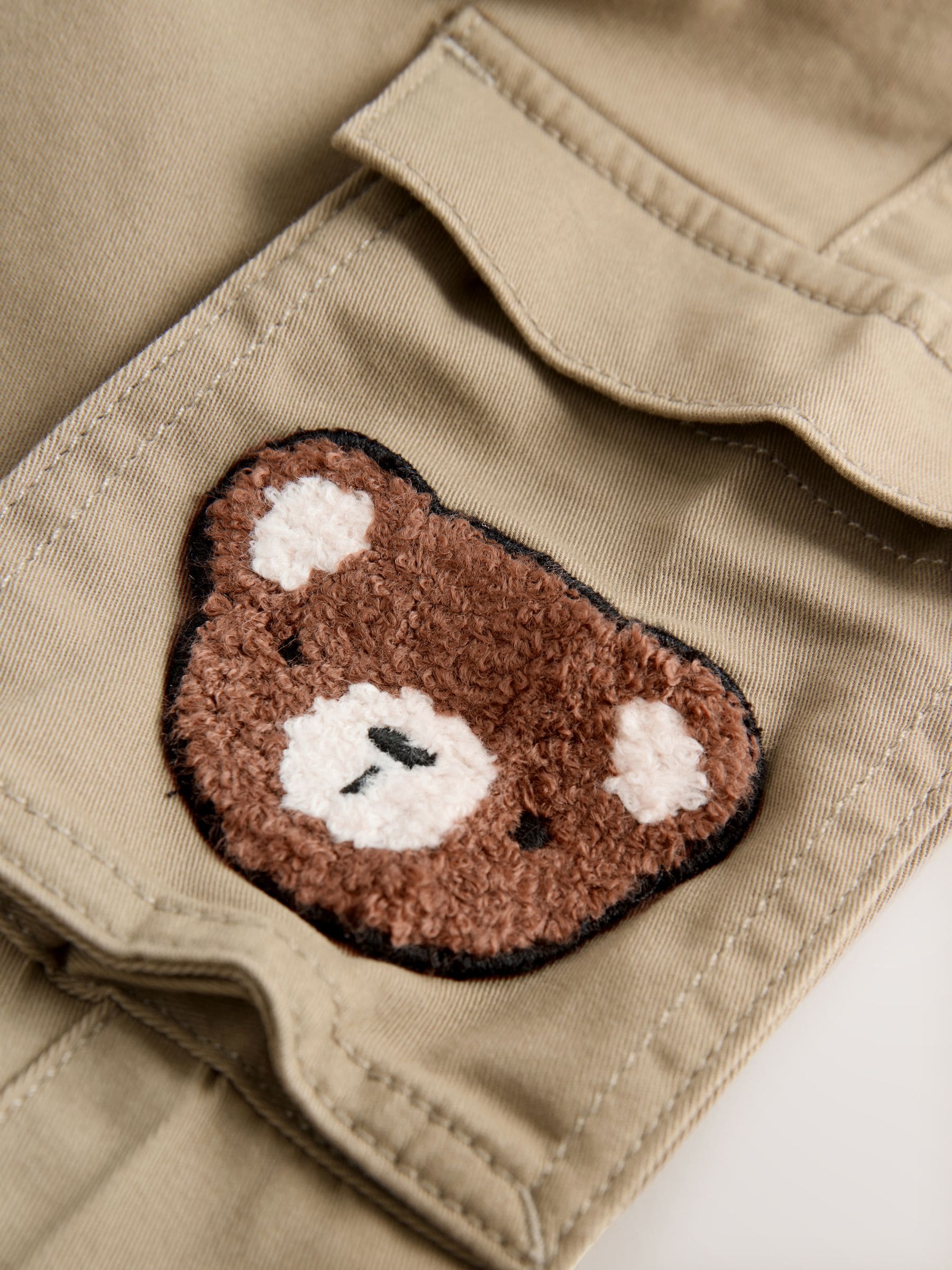 Tan Brown Bear Regular Fit Cargo Trousers (3mths-7yrs) image 4