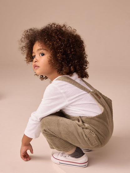 Sage Green Corduroy Dungarees (3mths-7yrs)